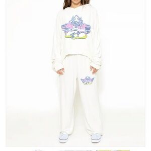 Boys Lie Soft White Terry Sweatpants